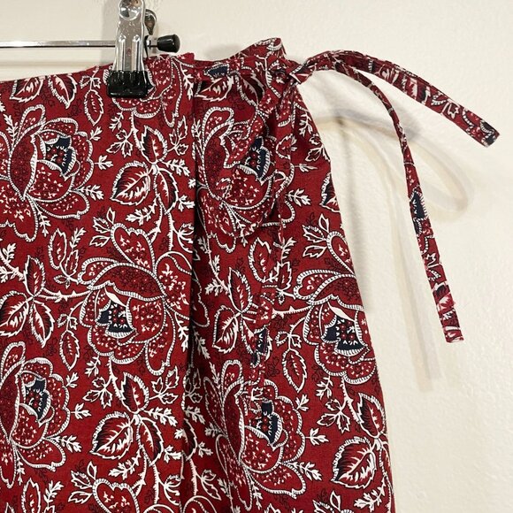 Like New VTG 100% Cotton Paisley Wrap Midi Skirt 16W, 1X fit - Picture 4 of 6